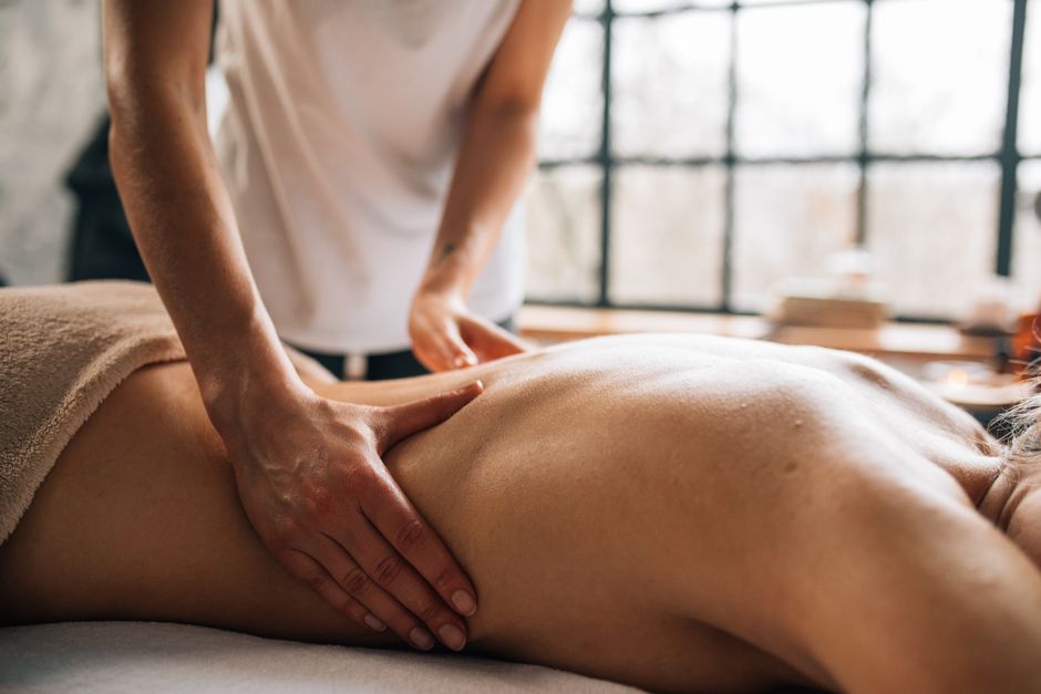 Professional home massage setup for a session in Al Karama, Dubai
