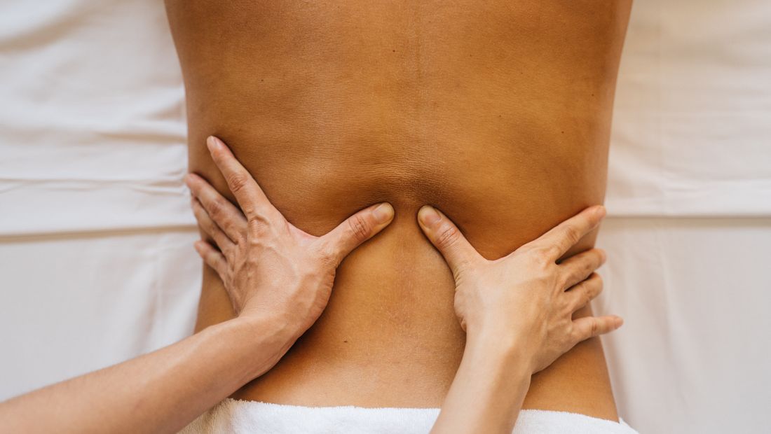 A relaxing back massage during a regular wellness session